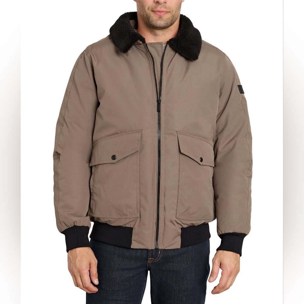 Men's Brown Bomber Jacket Sherpa bomber XL